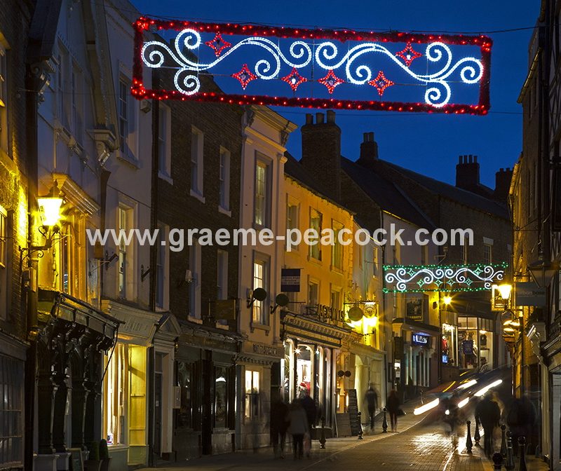 Saddler Street at Christmas, Durham City, County Durham