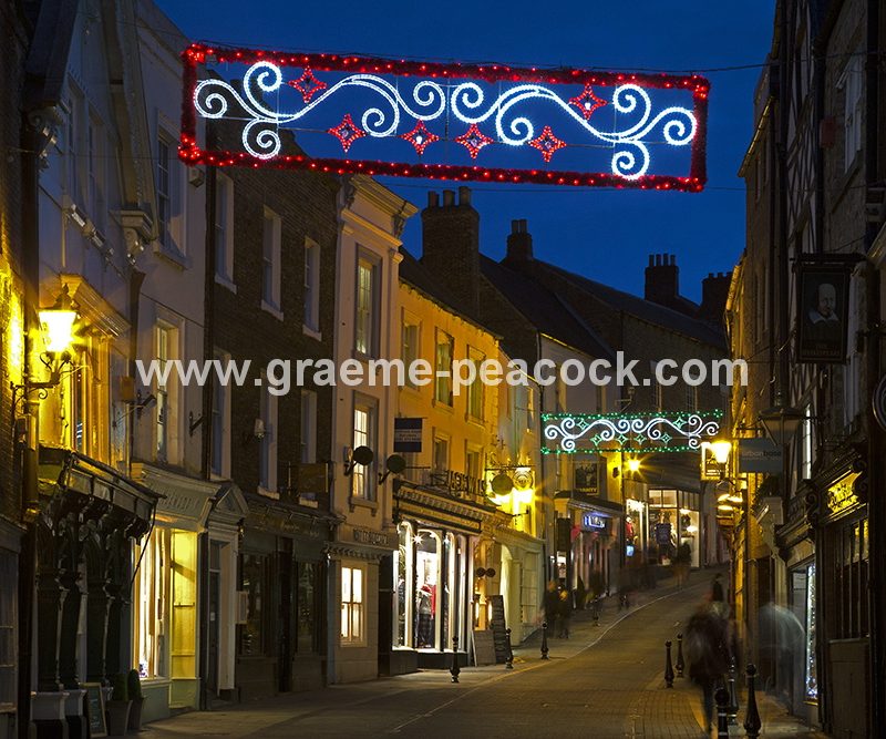 Saddler Street at Christmas, Durham City, County Durham