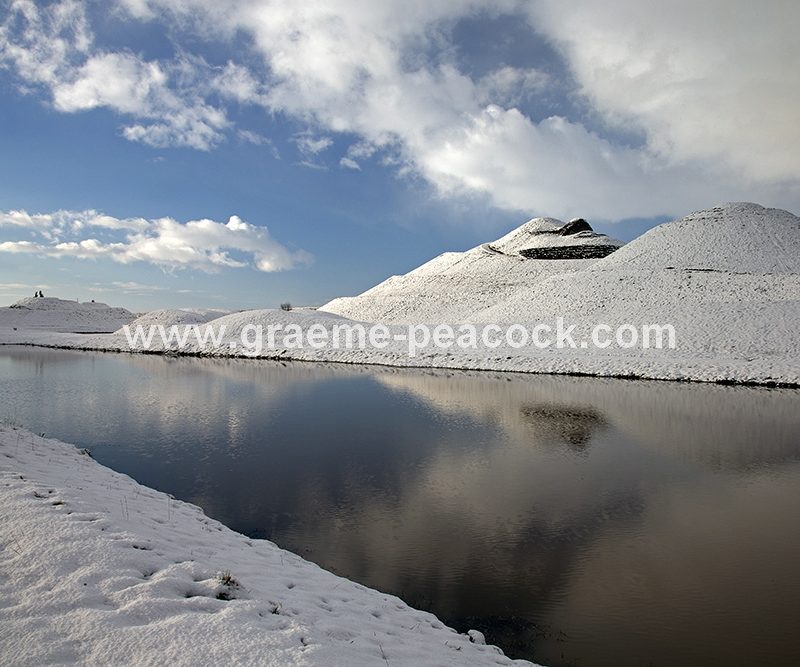 Winter scene at Northumberlandia near Cramlington, Northumberland