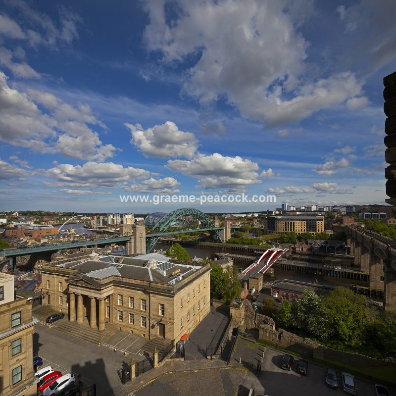Newcastle & Gateshead quays from The Castle Keep, Newcastle upon Tyne, Tyne & Wear