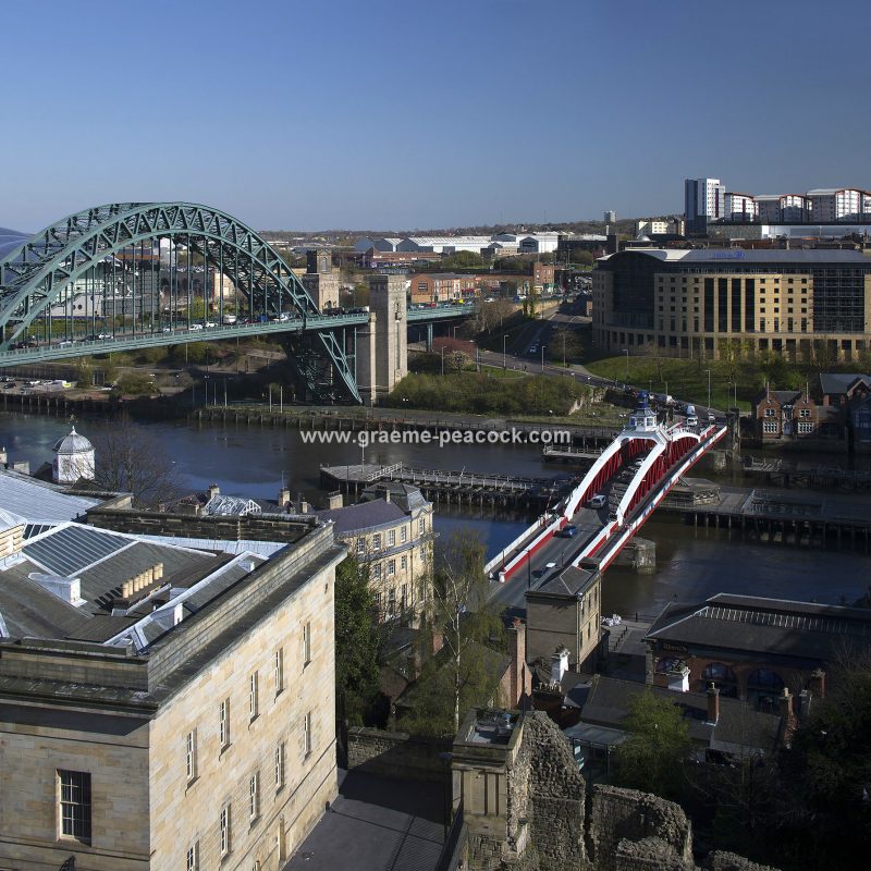 Newcastle & Gateshead quays from The Castle Keep, Newcastle upon Tyne, Tyne & Wear