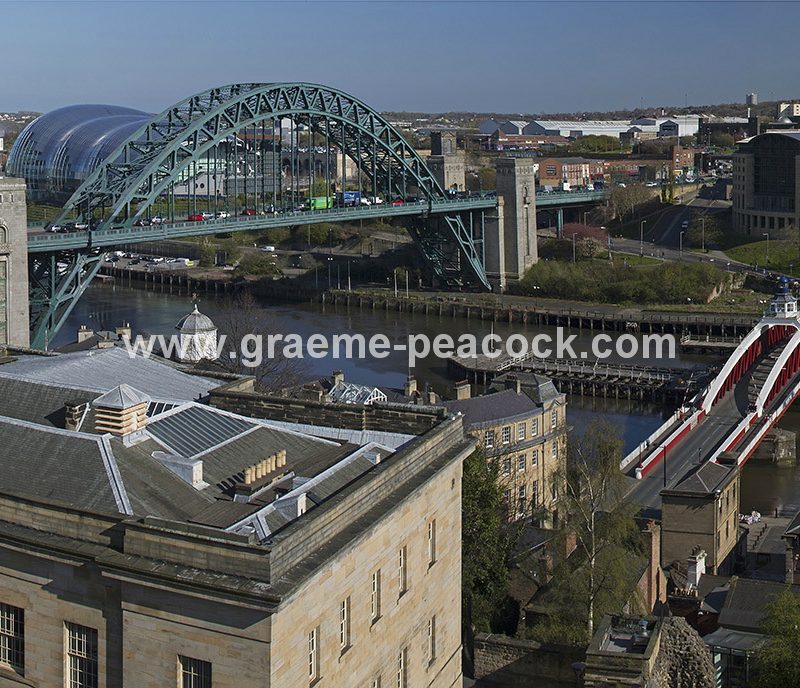 Newcastle & Gateshead quays from The Castle Keep, Newcastle upon Tyne, Tyne & Wear