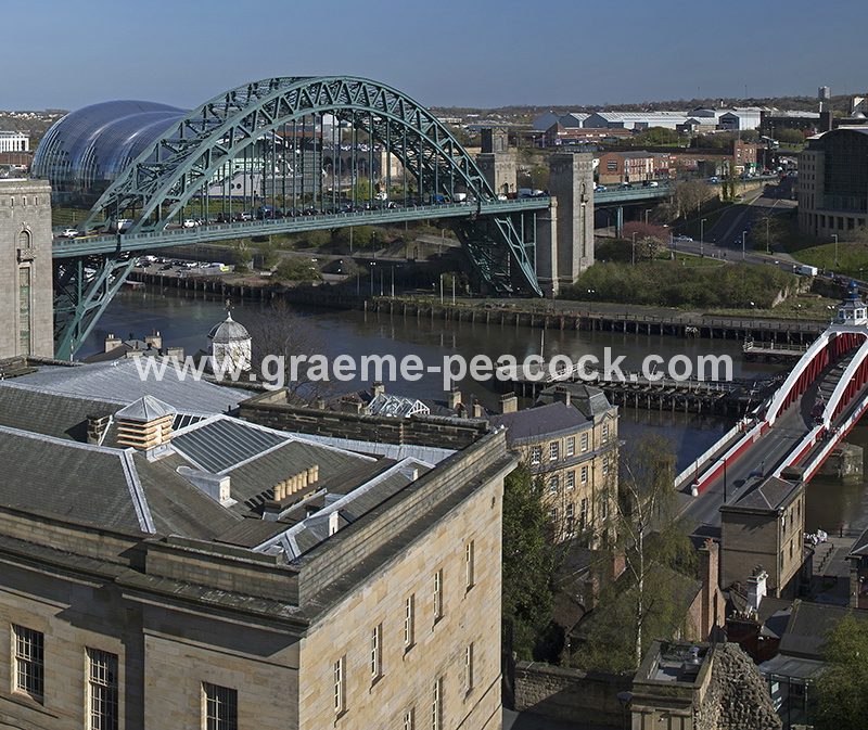 Newcastle & Gateshead quays from The Castle Keep, Newcastle upon Tyne, Tyne & Wear