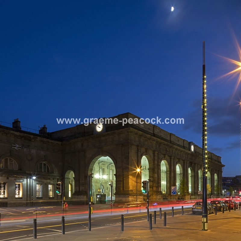 Newcastle Central Station at night, Newcastle upon Tyne, Tyne & Wear