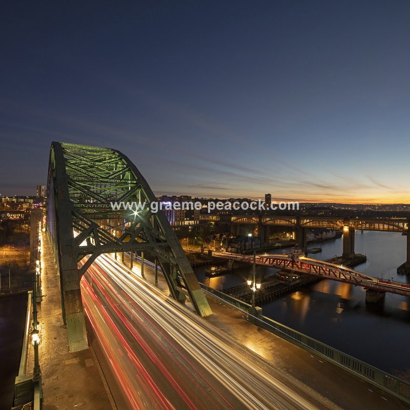 The Tyne Bridge at dusk, newcastle upon tyne, tyne and wear