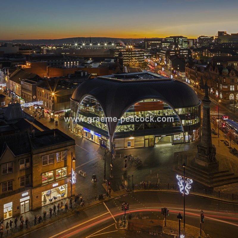 The Haymarket at night, Newcastle upon Tyne, Tyne and Wear