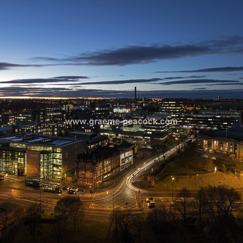 The Haymarket at night, Newcastle upon Tyne, Tyne and Wear