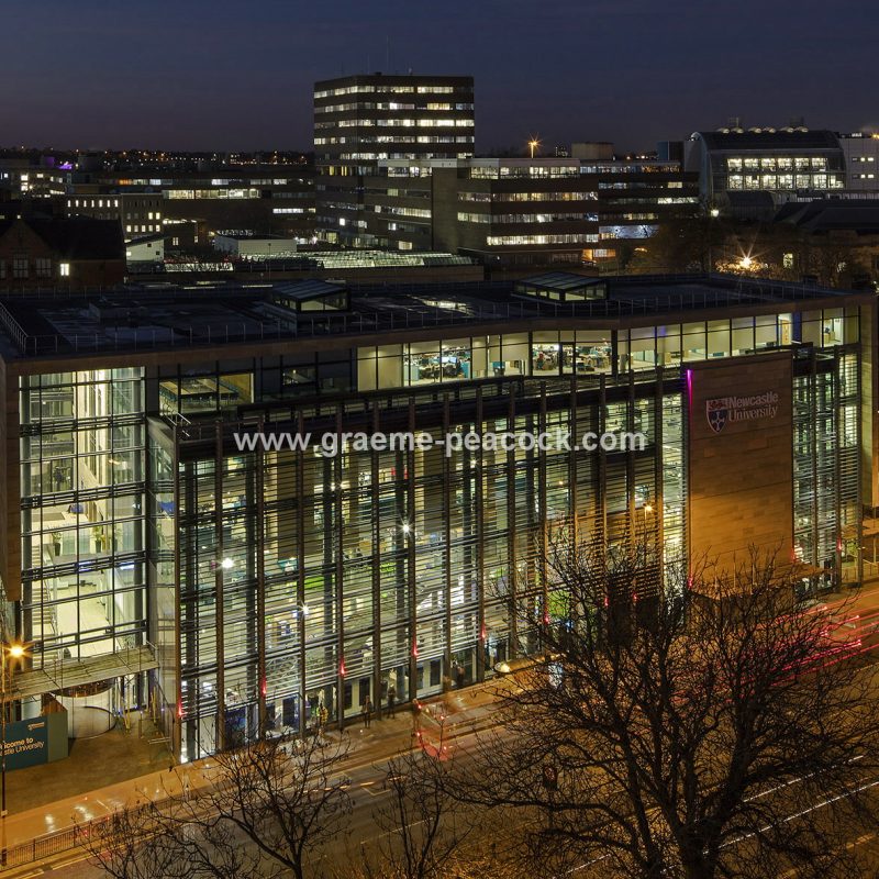 The Haymarket at night, Newcastle upon Tyne, Tyne and Wear