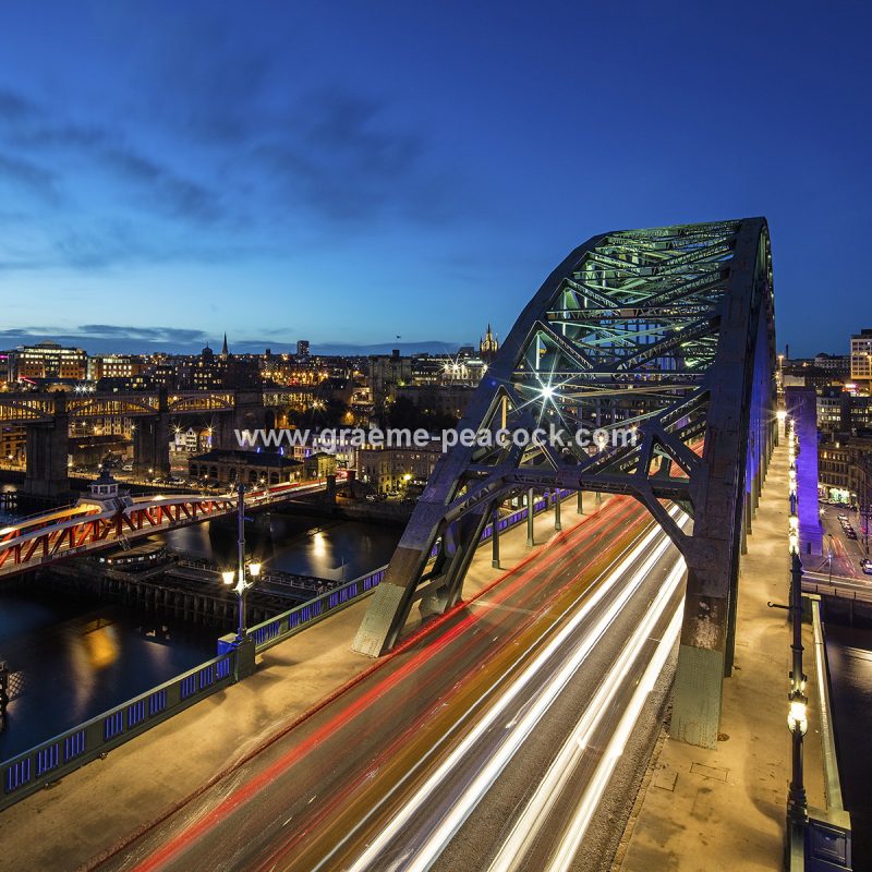 The Tyne Bridge at dusk, Newcastle upon tyne, Tyne and Wear