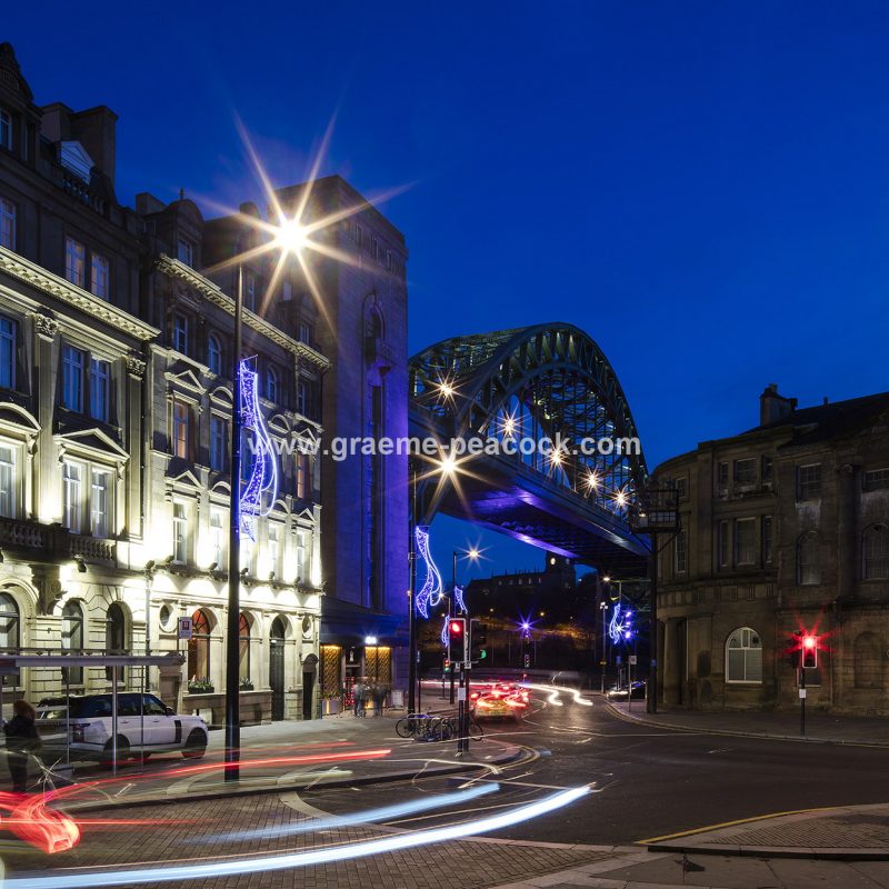 The Tyne Bridge at dusk, Newcastle upon tyne, Tyne and Wear