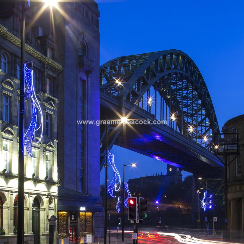 The Tyne Bridge at dusk, Newcastle upon tyne, Tyne and Wear