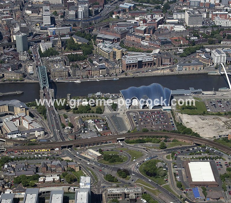 Aerial view of Newcastle quayside and City Centre, Newcastle upon Tyne, Tyne & Wear