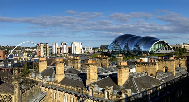 Newcastle & Gateshead quays from The Tyne Bridge, Newcastle upon Tyne, Tyne & Wear