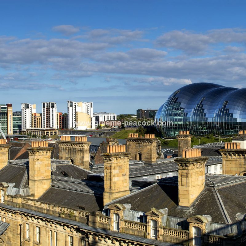 Newcastle & Gateshead quays from The Tyne Bridge, Newcastle upon Tyne, Tyne & Wear