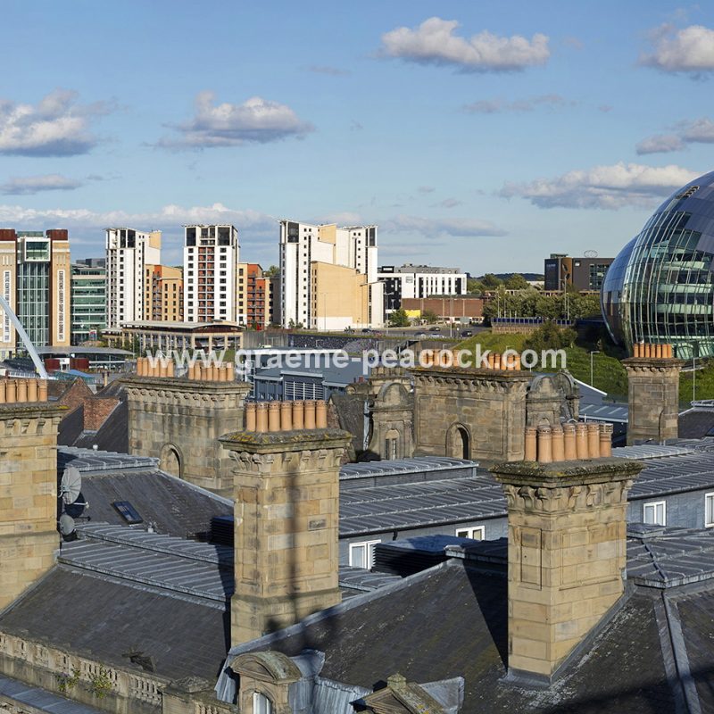 Newcastle & Gateshead quays from The Tyne Bridge, Newcastle upon Tyne, Tyne & Wear