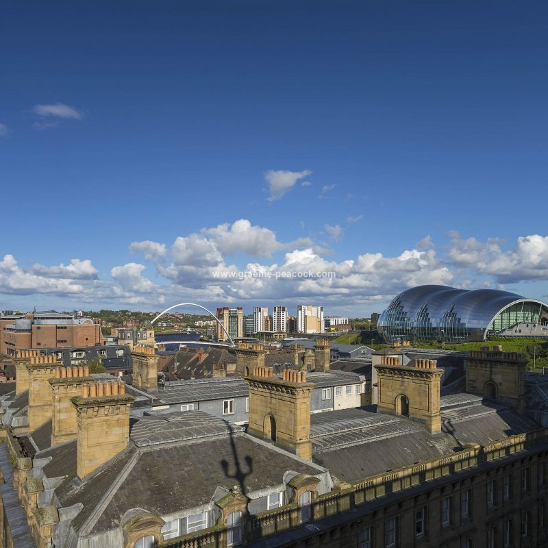 Newcastle & Gateshead quays from The Tyne Bridge, Newcastle upon Tyne, Tyne & Wear