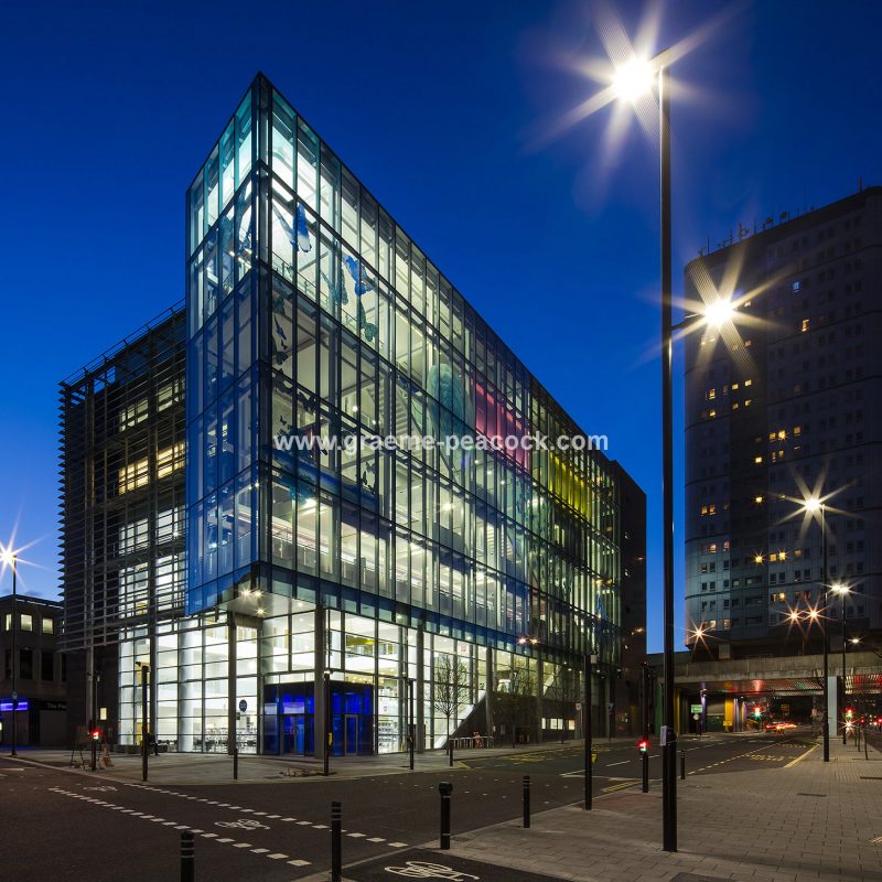 Newcastle Central Library by dusk, Newcastle upon Tyne, Tyne & Wear