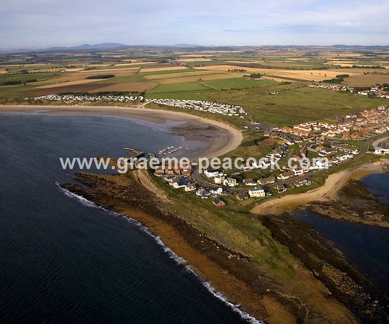 Aerial View of Beadnell on the Northumberland Coast