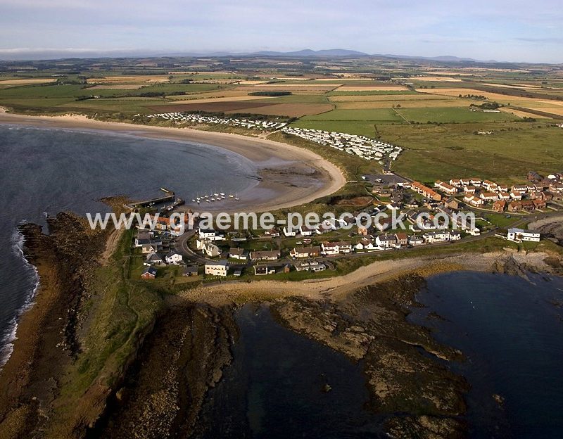 Aerial View of Beadnell on the Northumberland Coast
