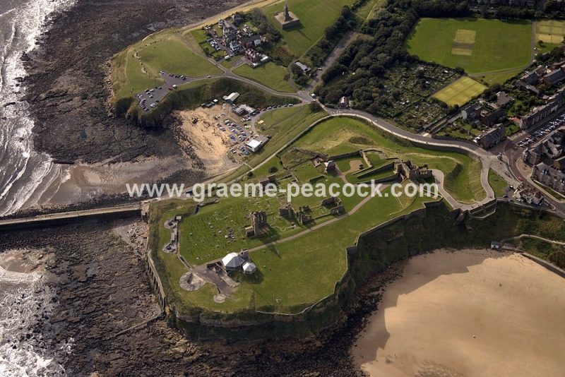 Aerial View of Tynemouth Castle and Priory, Tynemouth, Tyne and Wear