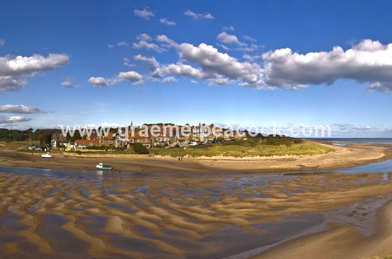 Alnmouth harbour and village,  Alnmouth,  Northumberland