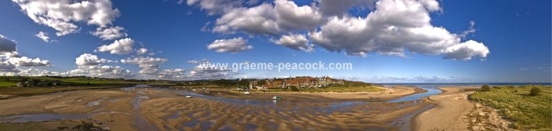 Alnmouth harbour and village,  Alnmouth,  Northumberland