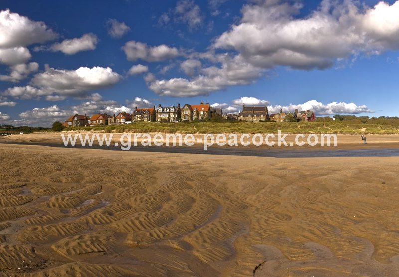 Alnmouth harbour and village,  Alnmouth,  Northumberland