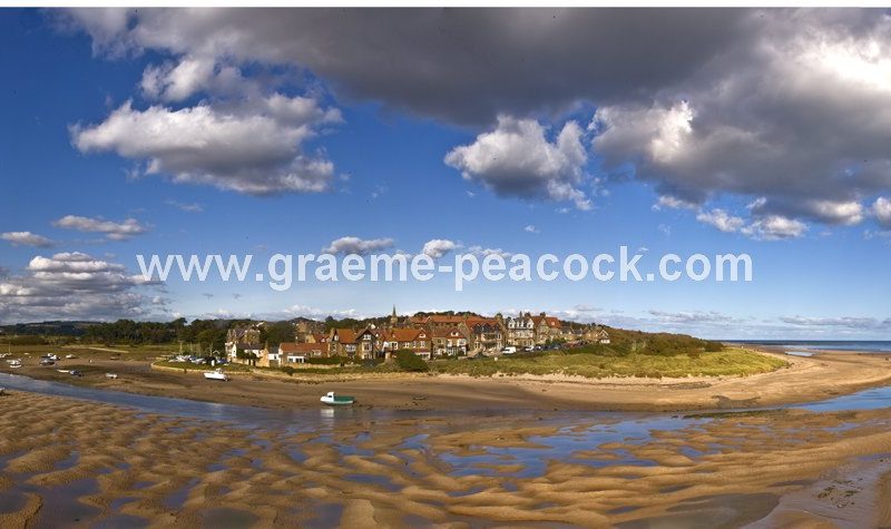 Alnmouth harbour and village,  Alnmouth,  Northumberland