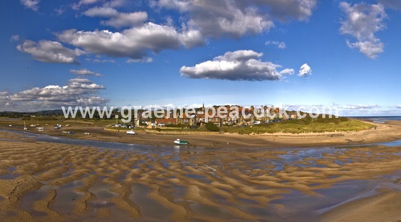 Alnmouth harbour and village,  Alnmouth,  Northumberland