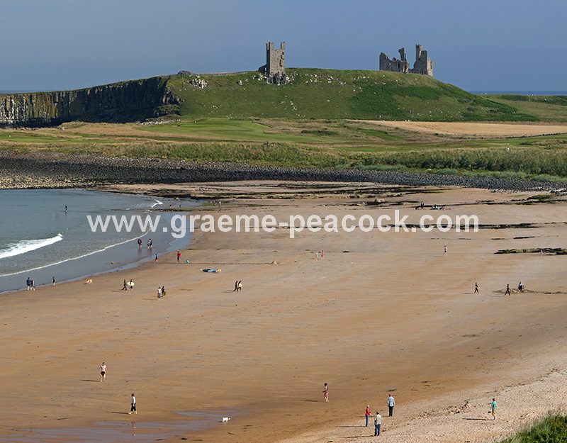 Embleton Bay and Dunstanburgh Castle near Embleton, Northumberland