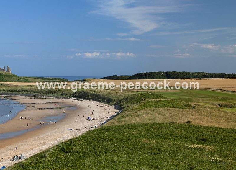 Embleton Bay and Dunstanburgh Castle near Embleton, Northumberland