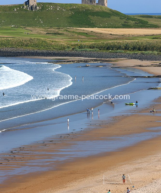 Embleton Bay and Dunstanburgh Castle near Embleton, Northumberland