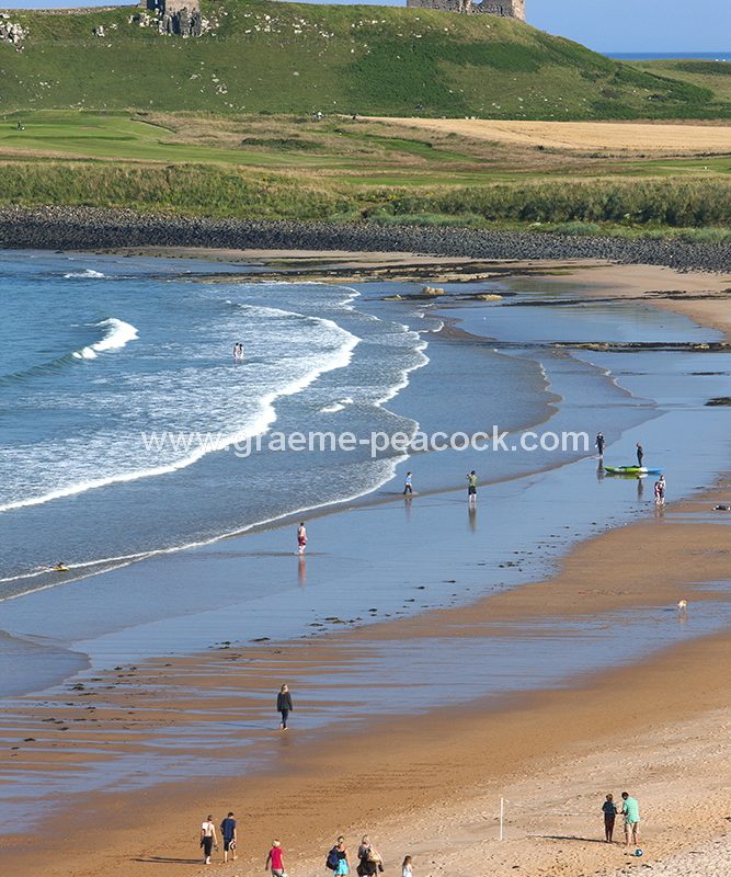 Embleton Bay and Dunstanburgh Castle near Embleton, Northumberland