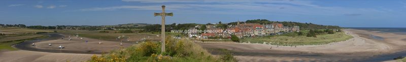 Panoramic view of Alnmouth, Northumberland