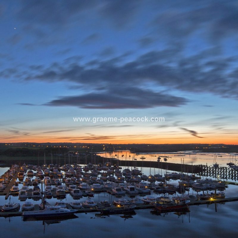 Amble marina overlooking Warkworth, Northumberland