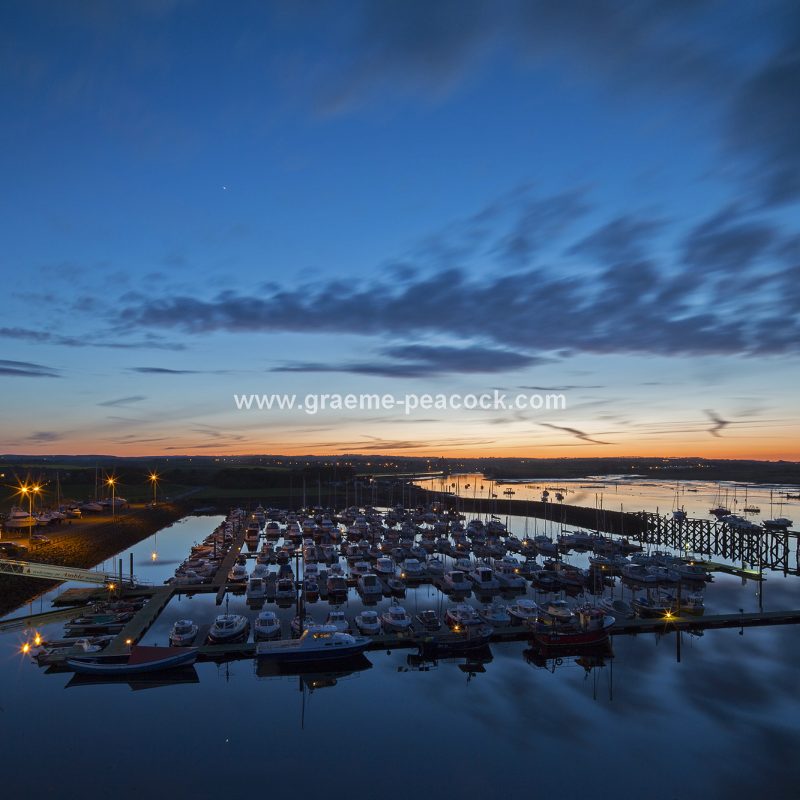 Amble marina overlooking Warkworth, Northumberland