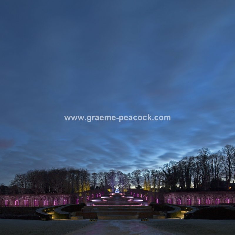 The Alnwick Garden at night, Alnwick, Northumberland