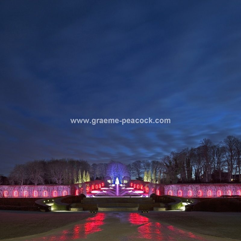The Alnwick Garden at night, Alnwick, Northumberland