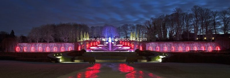 The Alnwick Garden at night, Alnwick, Northumberland