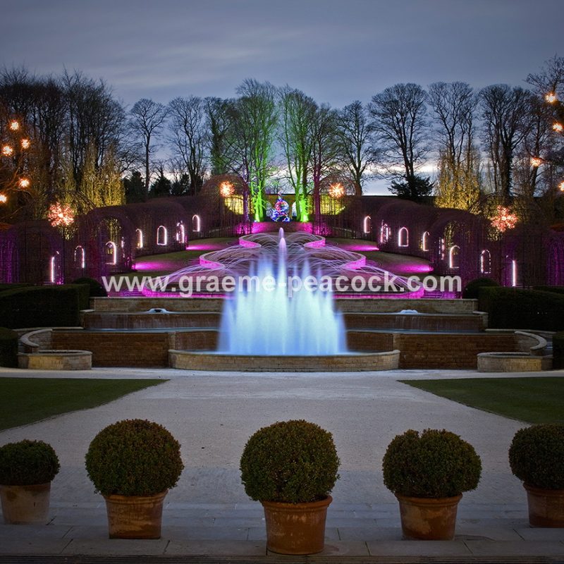 The Alnwick Garden at Christmas, Alnwick, Northumberland