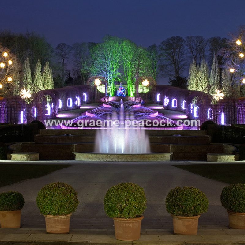 The Alnwick Garden at Christmas, Alnwick, Northumberland