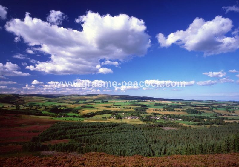 Harbottle Village and Coquetdale panorama