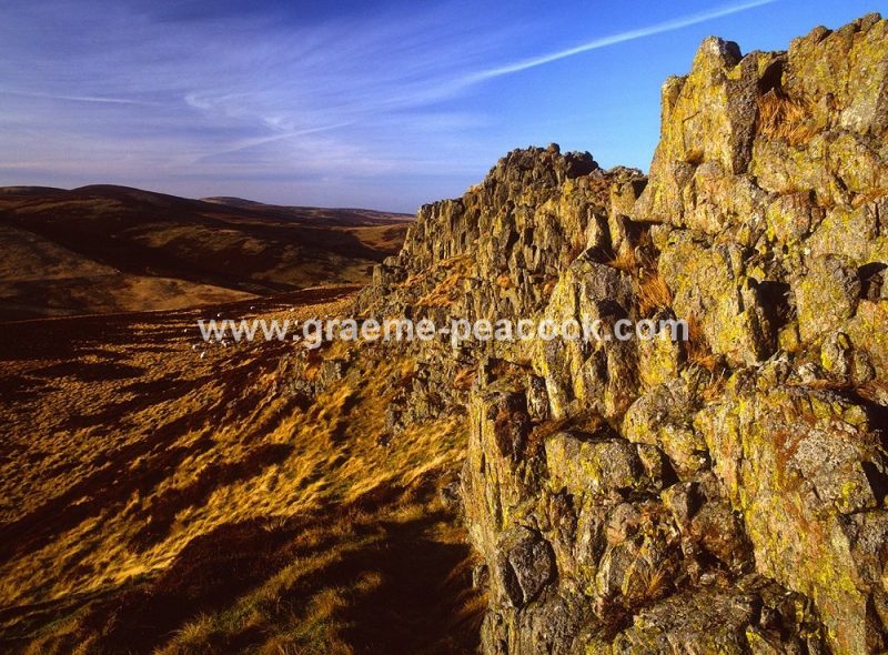 Harthope Valley from Housey Crags near Wooler, Cheviot Hills, Northumberland, NNPA