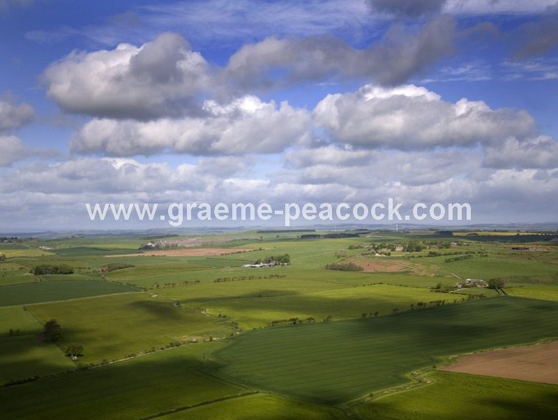 Aerial panorama near Matfen, Northumberland