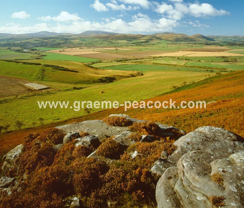 Till Valley and Cheviot Hills, from Dod Law, near Wooler, Northumberland