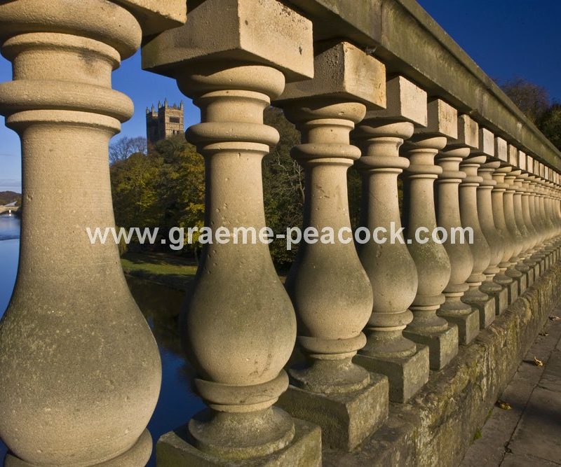 Prebends Bridge and Durham City riverside in autumn
