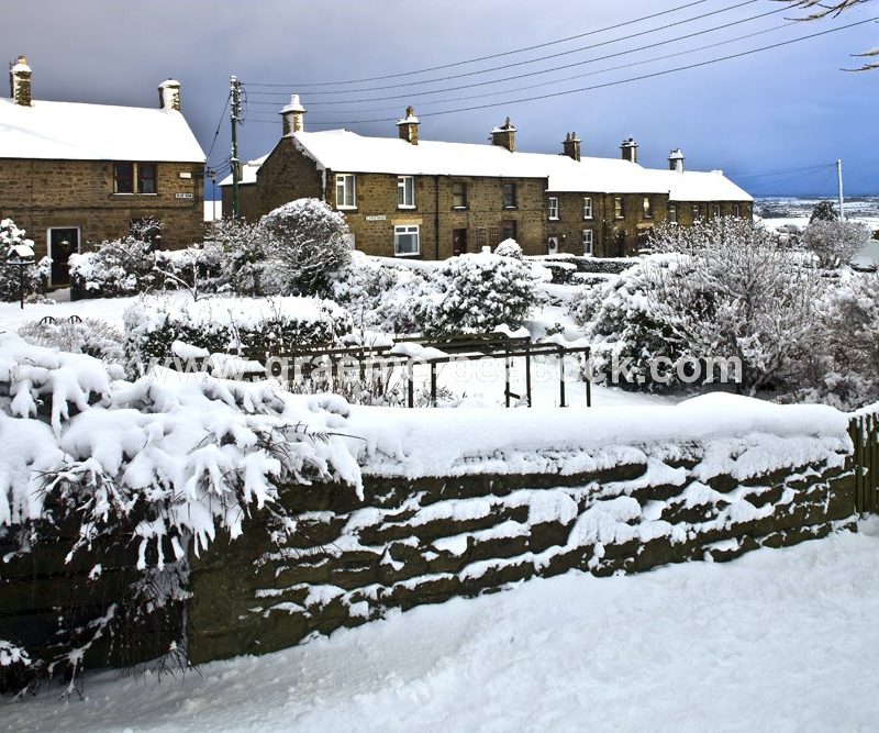 Winter scene at Heddon on the Wall village,  Northumberland