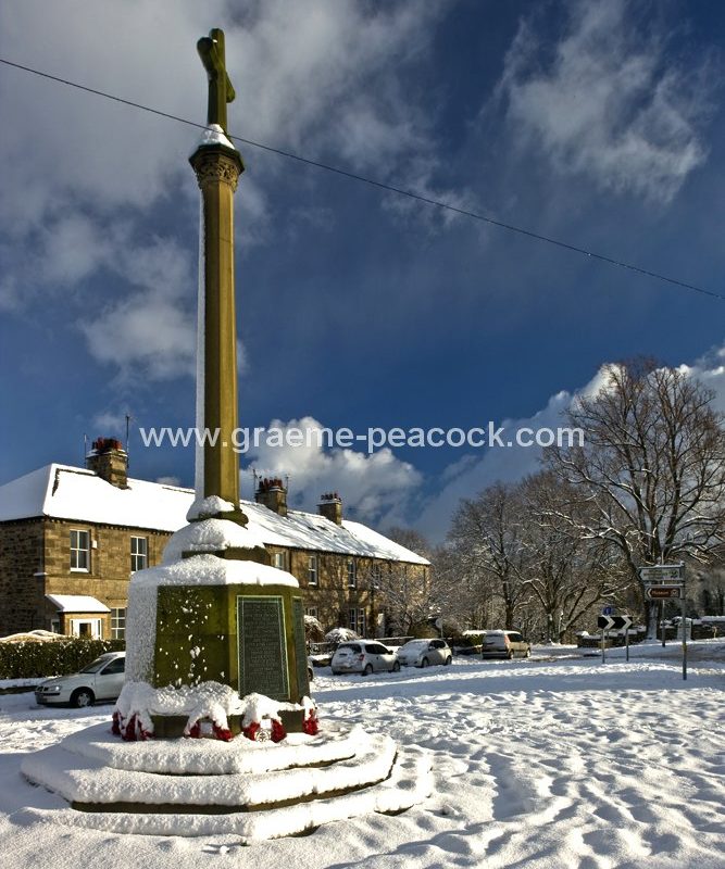 Wylam village in winter,  Northumberland
