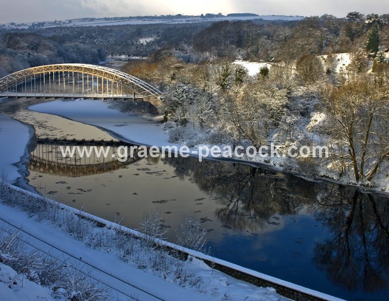 Points Bridge and River Tyne near Wylam,  Northumberland