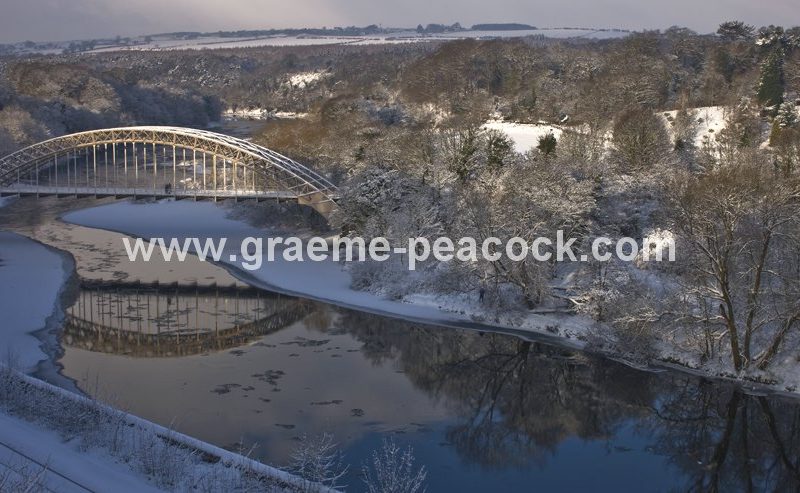 Points Bridge and River Tyne near Wylam , Northumberland
